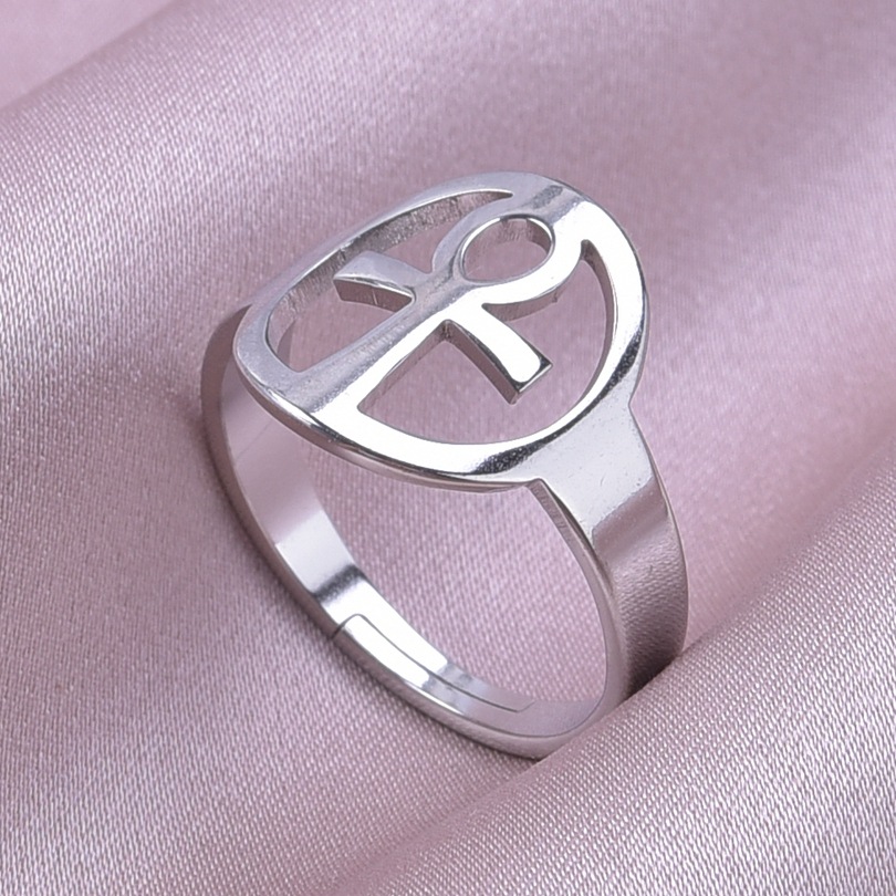 Commute Solid Color Stainless Steel Polishing Rings display picture 15