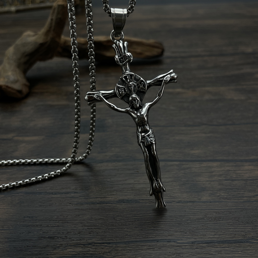 Hip-Hop Cross 304 Stainless Steel Chain Men'S Pendant Necklace display picture 3