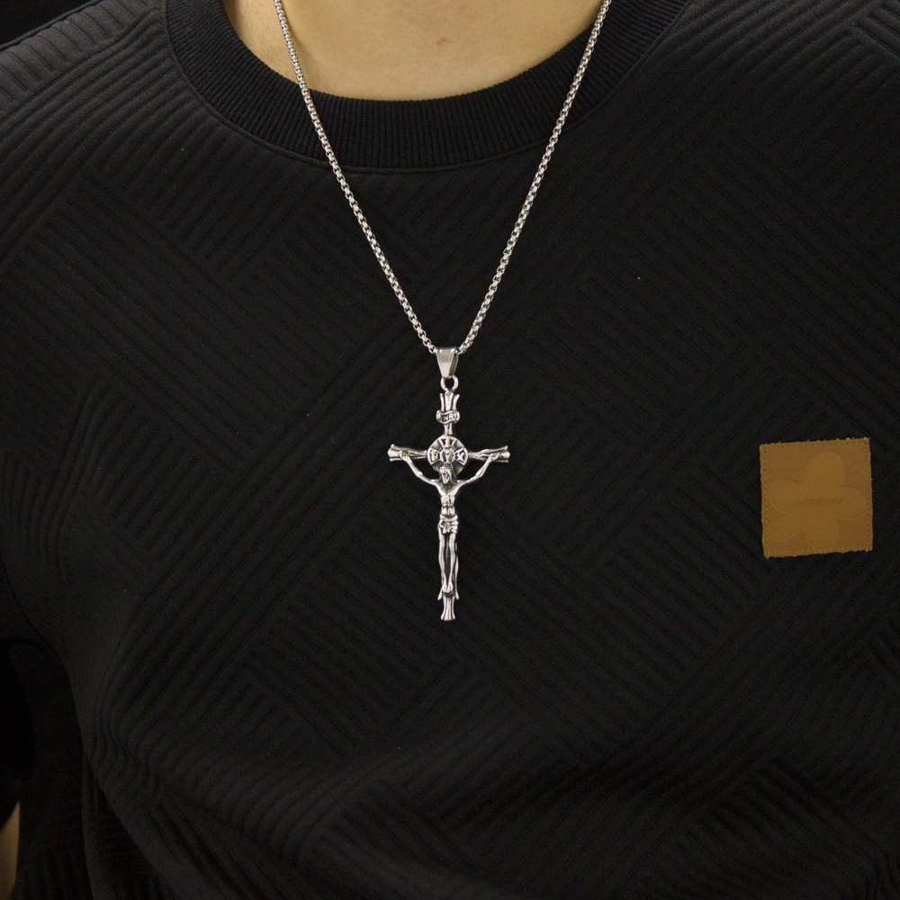 Hip-Hop Cross 304 Stainless Steel Chain Men'S Pendant Necklace display picture 10