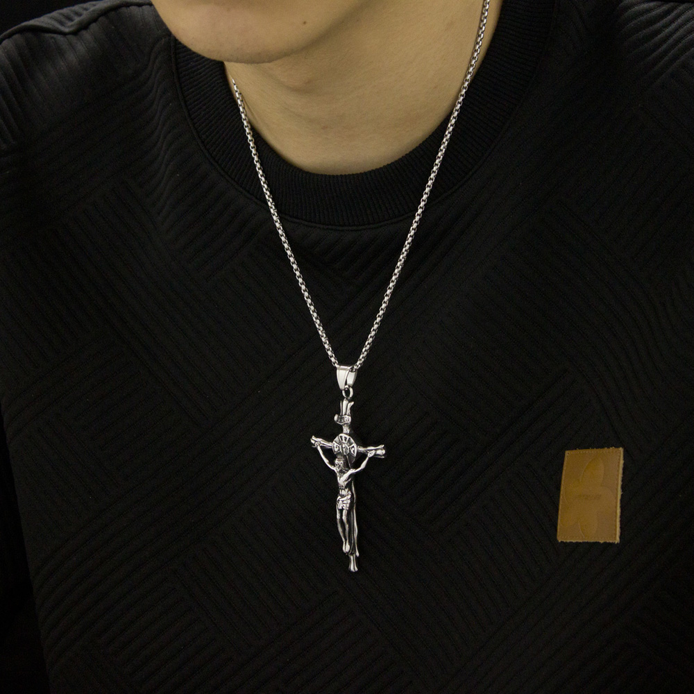 Hip-Hop Cross 304 Stainless Steel Chain Men'S Pendant Necklace display picture 7