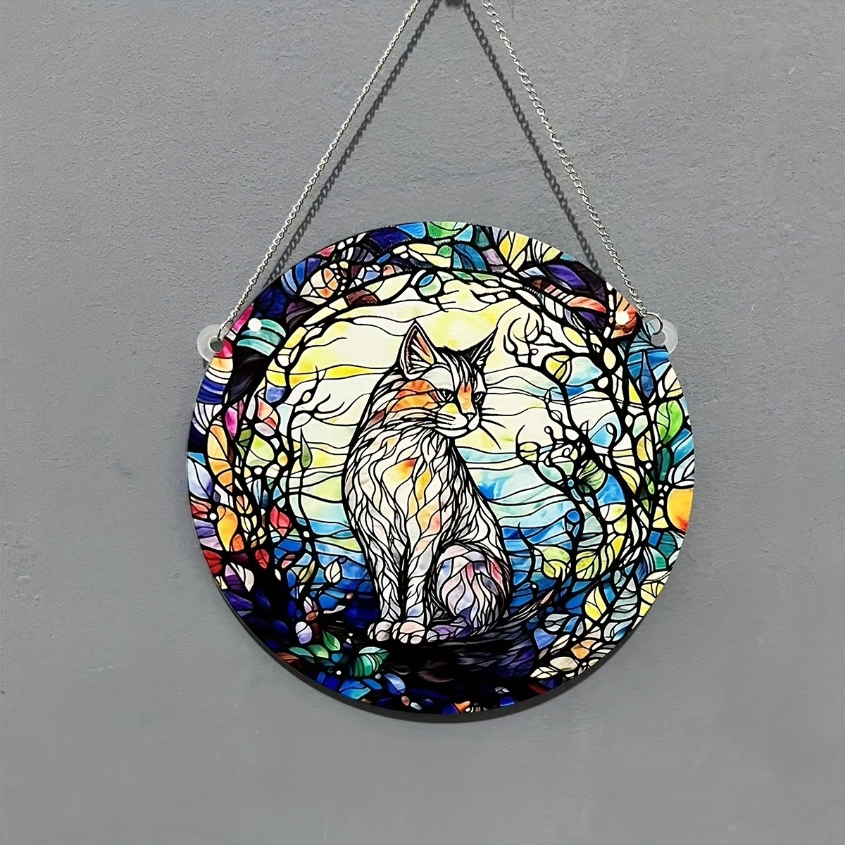 Retro Cat Arylic Pendant display picture 2