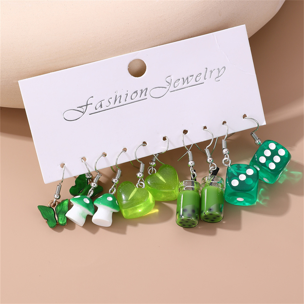 1 Set Casual Mushroom Patchwork Artificial Pearl Alloy Drop Earrings display picture 20