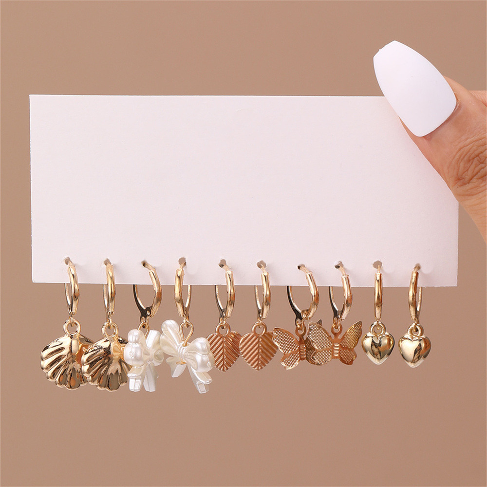 1 Set Casual Mushroom Patchwork Artificial Pearl Alloy Drop Earrings display picture 49