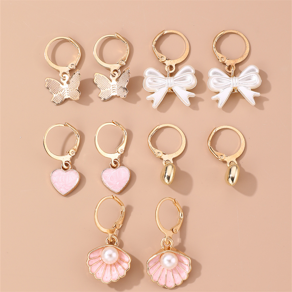 1 Set Casual Mushroom Patchwork Artificial Pearl Alloy Drop Earrings display picture 51