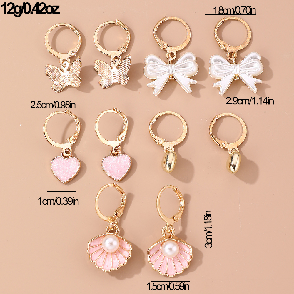 1 Set Casual Mushroom Patchwork Artificial Pearl Alloy Drop Earrings display picture 54