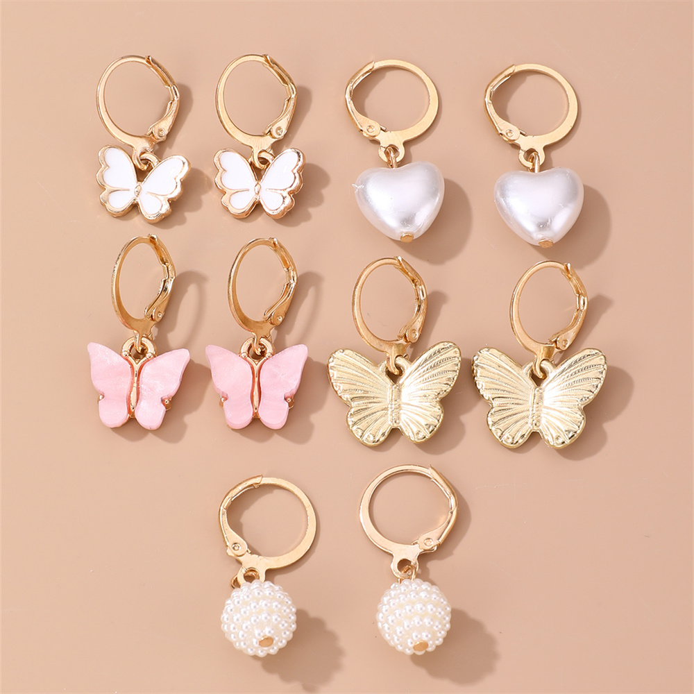 1 Set Casual Mushroom Patchwork Artificial Pearl Alloy Drop Earrings display picture 57