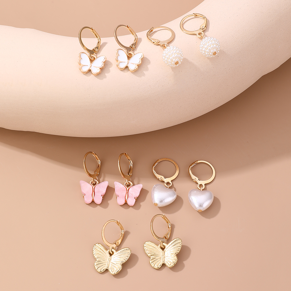 1 Set Casual Mushroom Patchwork Artificial Pearl Alloy Drop Earrings display picture 58