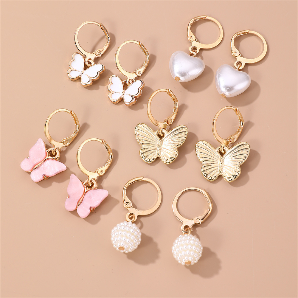 1 Set Casual Mushroom Patchwork Artificial Pearl Alloy Drop Earrings display picture 59