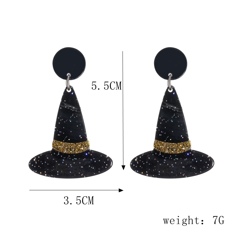 1 Paire Mode Motif Halloween Arylique Boucles D'oreilles display picture 2