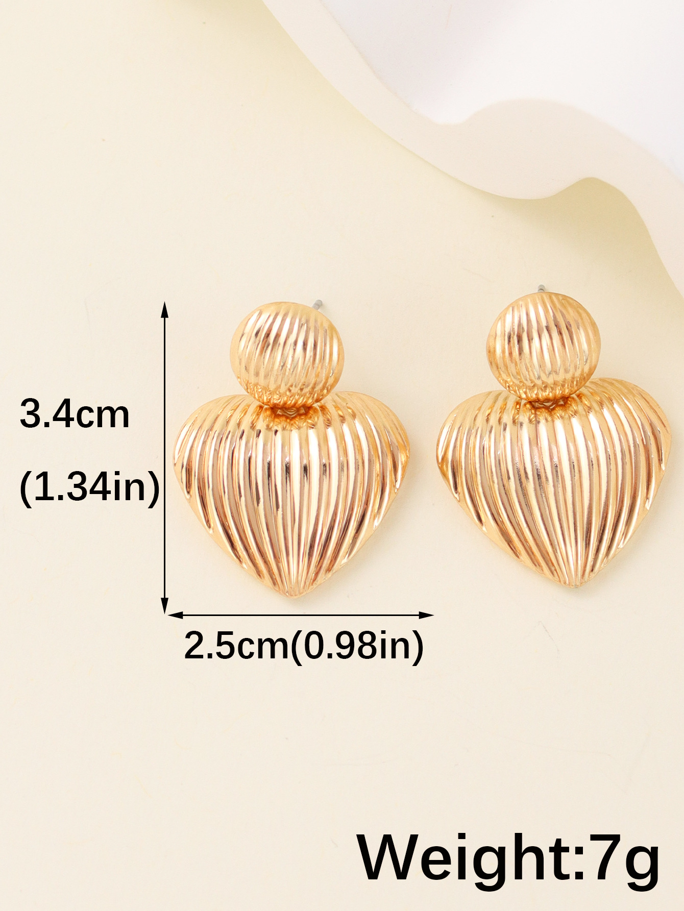 1 Pair Elegant Lady Heart Shape Iron Drop Earrings display picture 2
