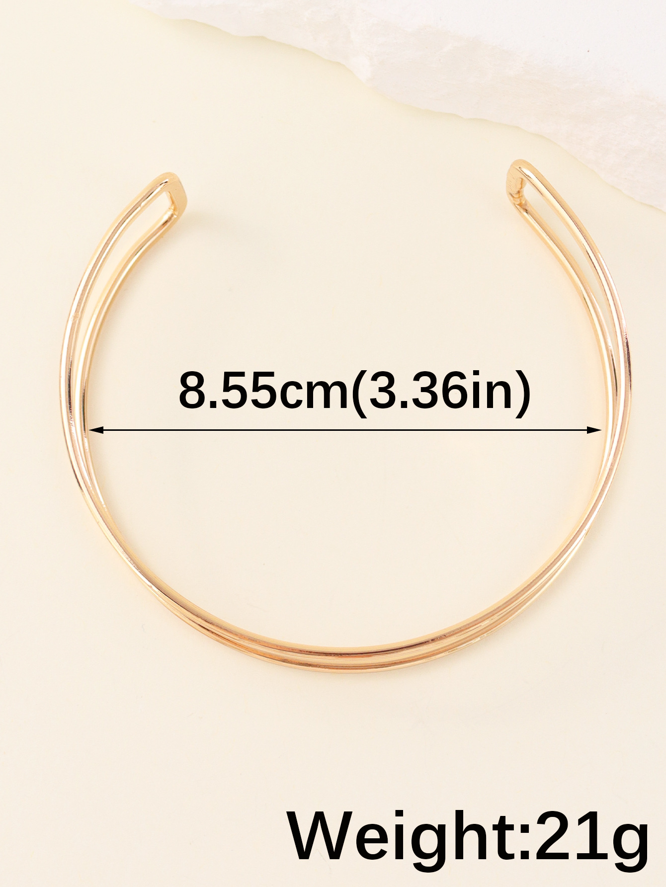 Lady Solid Color Iron Stoving Varnish Women's Bangle display picture 2