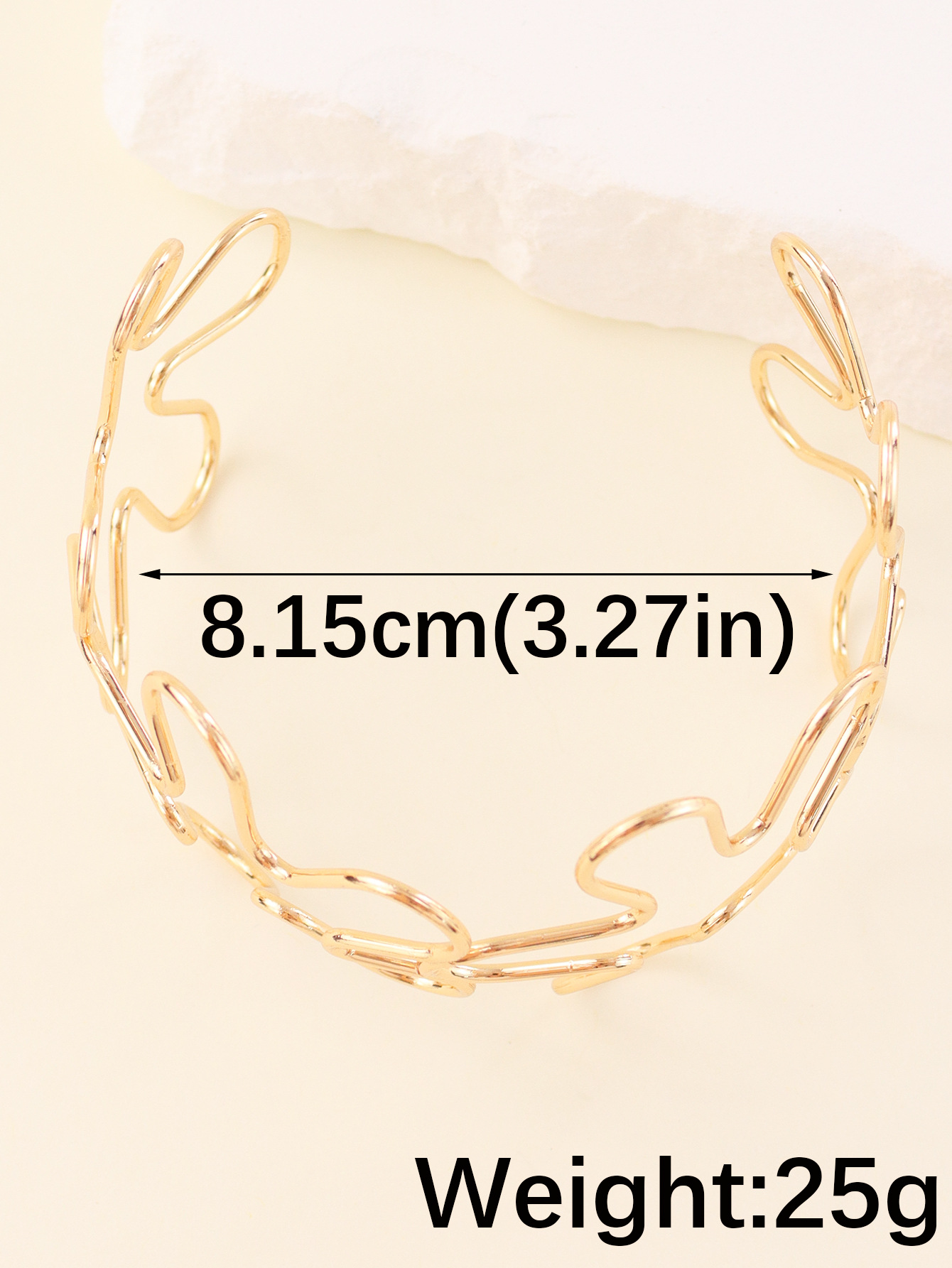 Lady Solid Color Iron Stoving Varnish Women's Bangle display picture 12