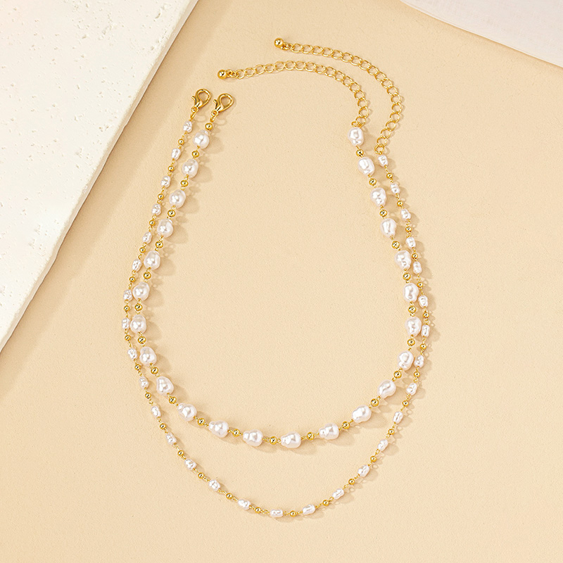Lady Solid Color Artificial Pearl Beaded Women's Choker display picture 4