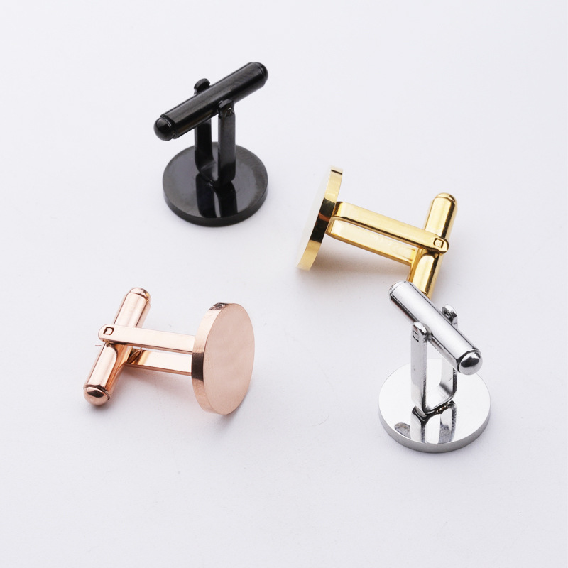Simple Style Geometric Stainless Steel None 18K Gold Plated Men'S Cufflinks display picture 2