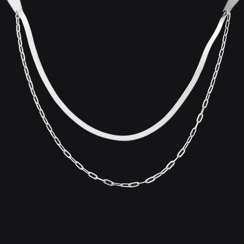 Hip-hop Rock Solid Color Titanium Steel Plating Chain Gold Plated Silver Plated Necklace display picture 3