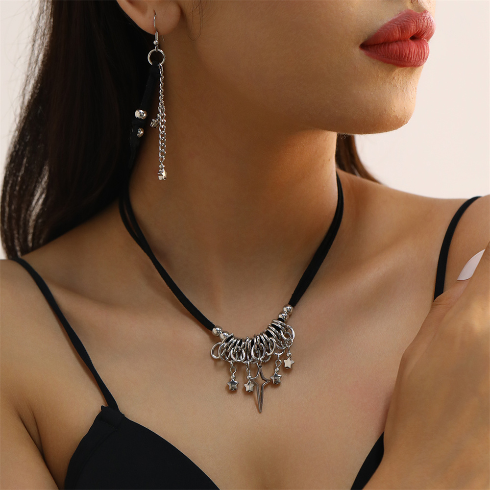 Retro Exaggerated French Style Star Alloy Irregular Women's Jewelry Set display picture 2