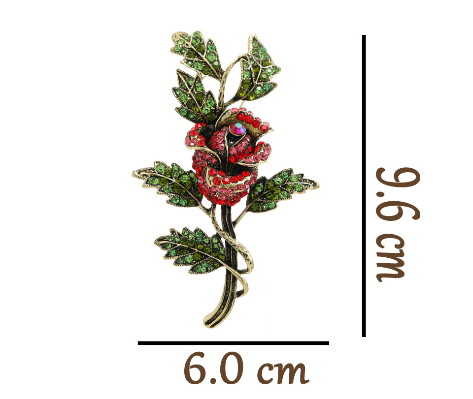 Retro Flower Alloy Inlay Rhinestones Unisex Brooches display picture 2