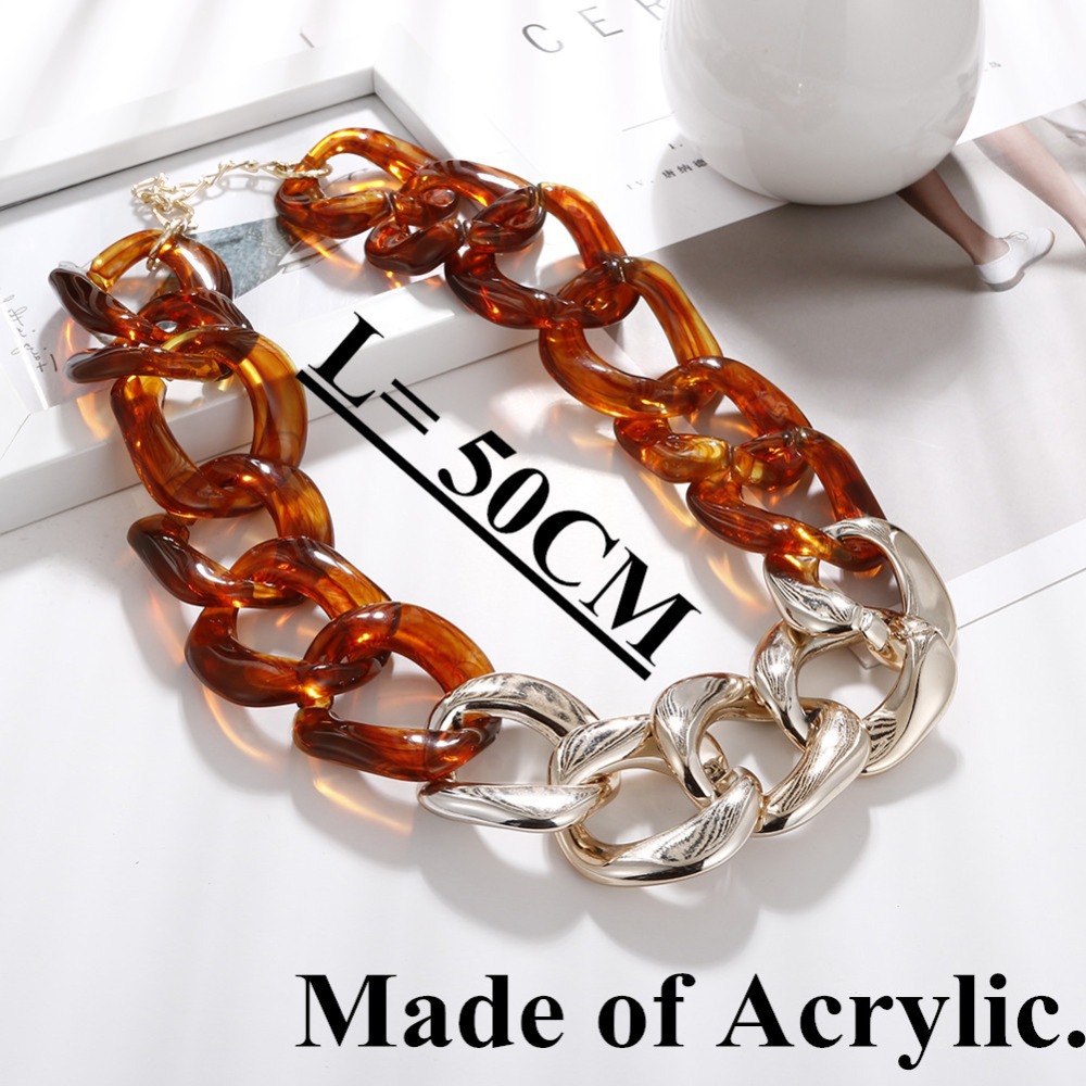 Ig Style Color Block Arylic Women's Necklace display picture 15