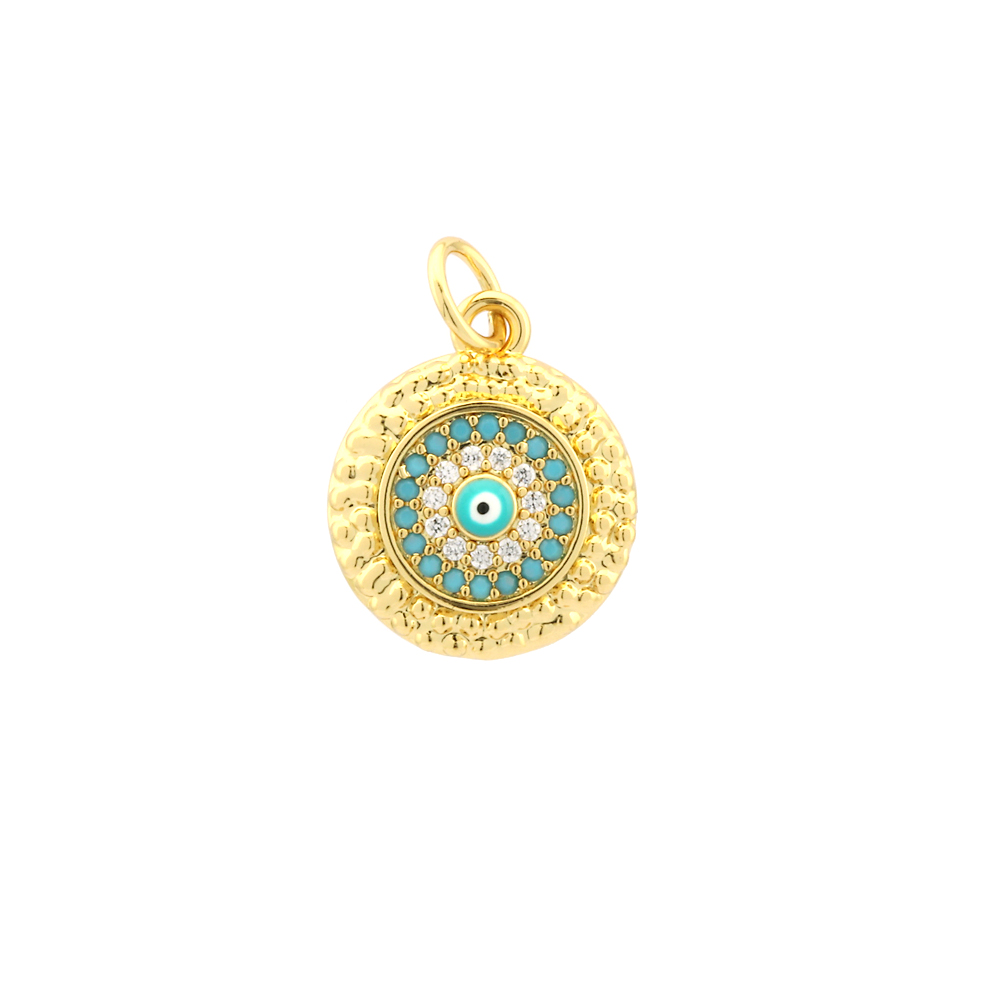 Casual Devil's Eye Copper Enamel Plating Inlay Zircon 18k Gold Plated Charms display picture 16