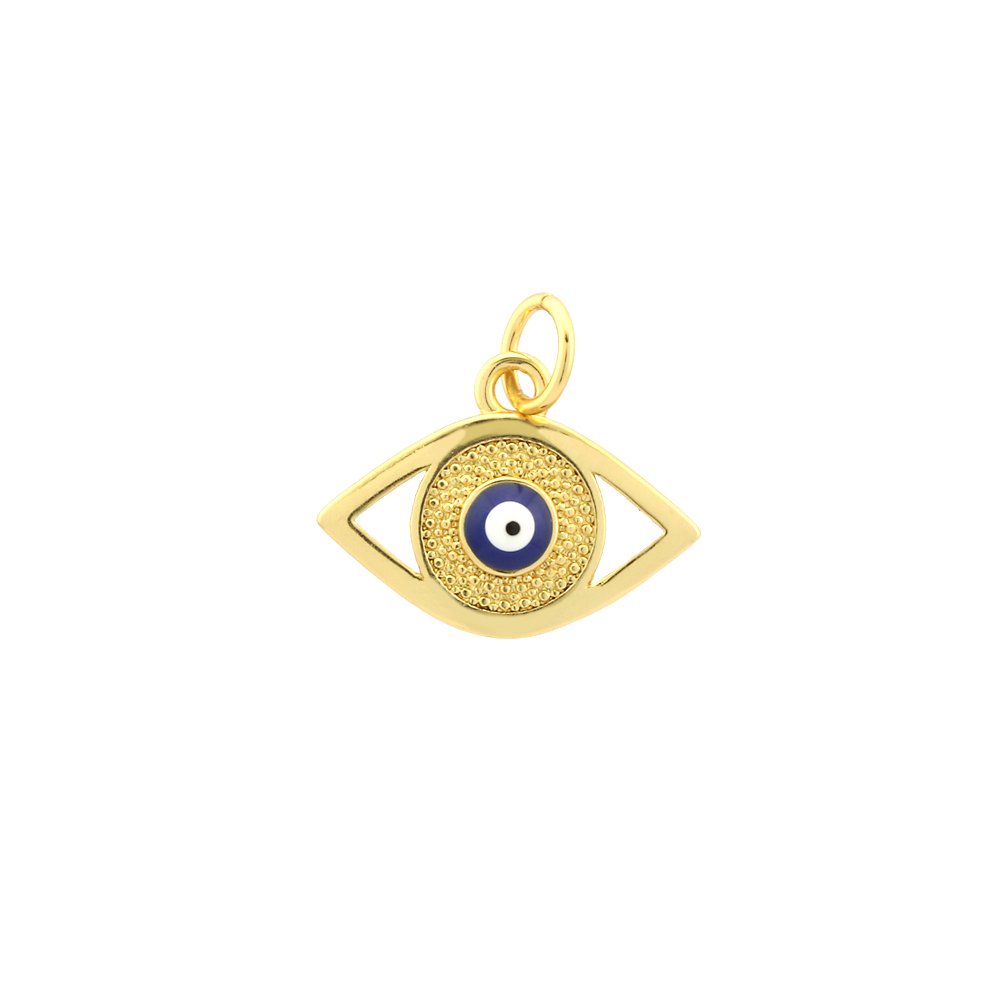 Casual Devil's Eye Copper Enamel Plating Inlay Zircon 18k Gold Plated Charms display picture 8