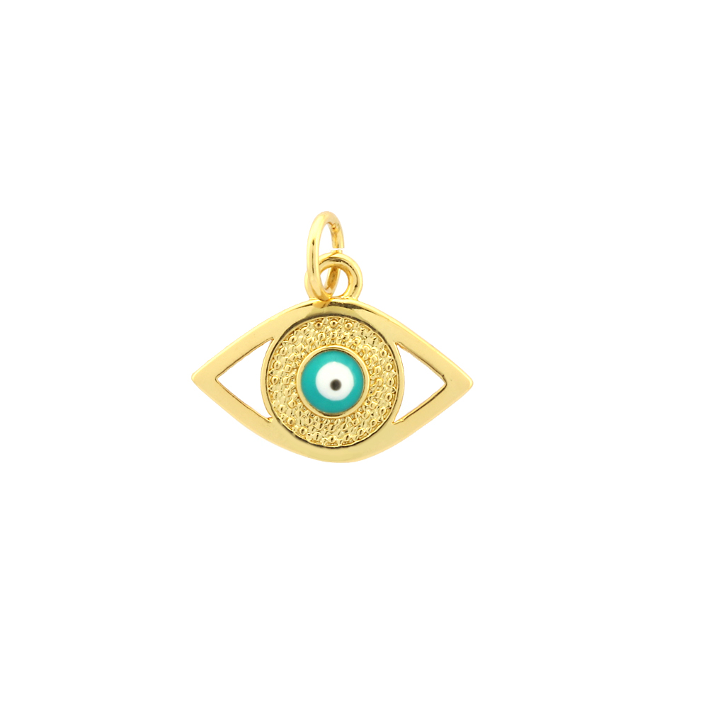 Casual Devil's Eye Copper Enamel Plating Inlay Zircon 18k Gold Plated Charms display picture 9