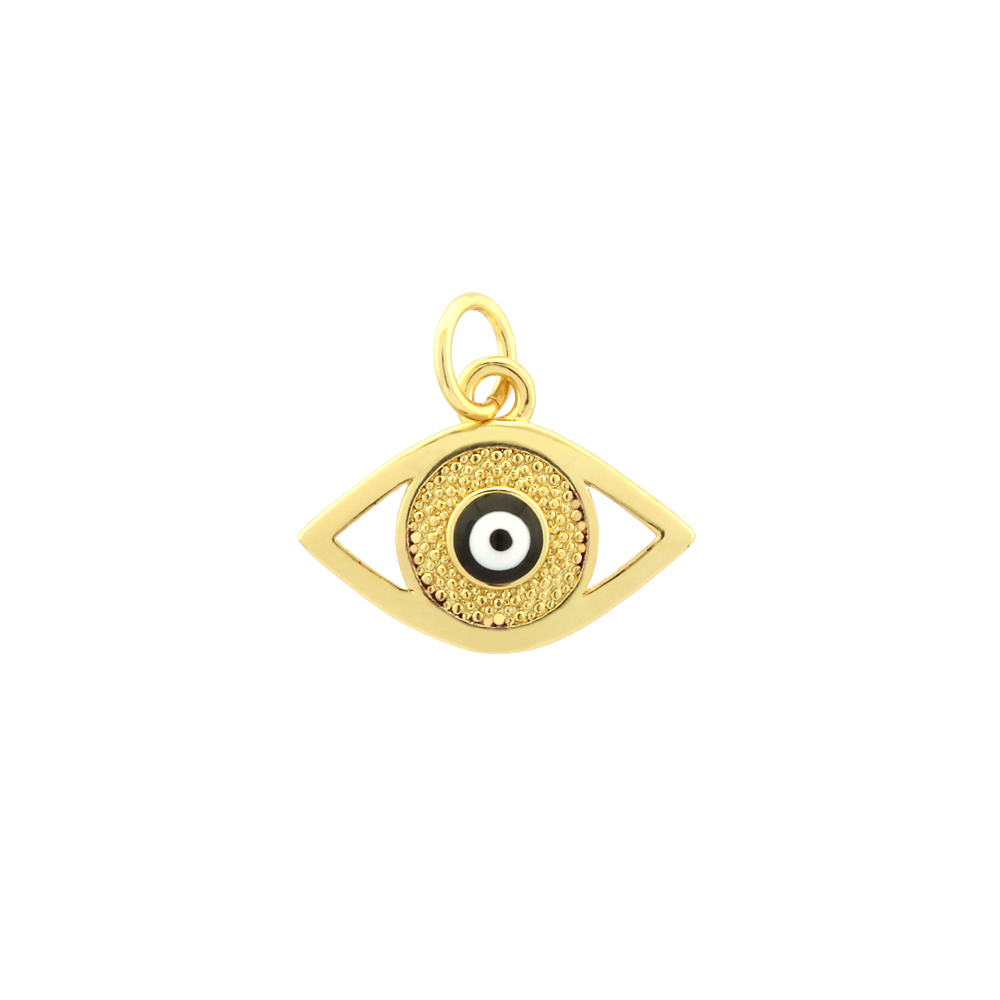 Casual Devil's Eye Copper Enamel Plating Inlay Zircon 18k Gold Plated Charms display picture 15