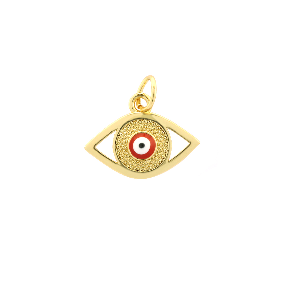 Casual Devil's Eye Copper Enamel Plating Inlay Zircon 18k Gold Plated Charms display picture 14