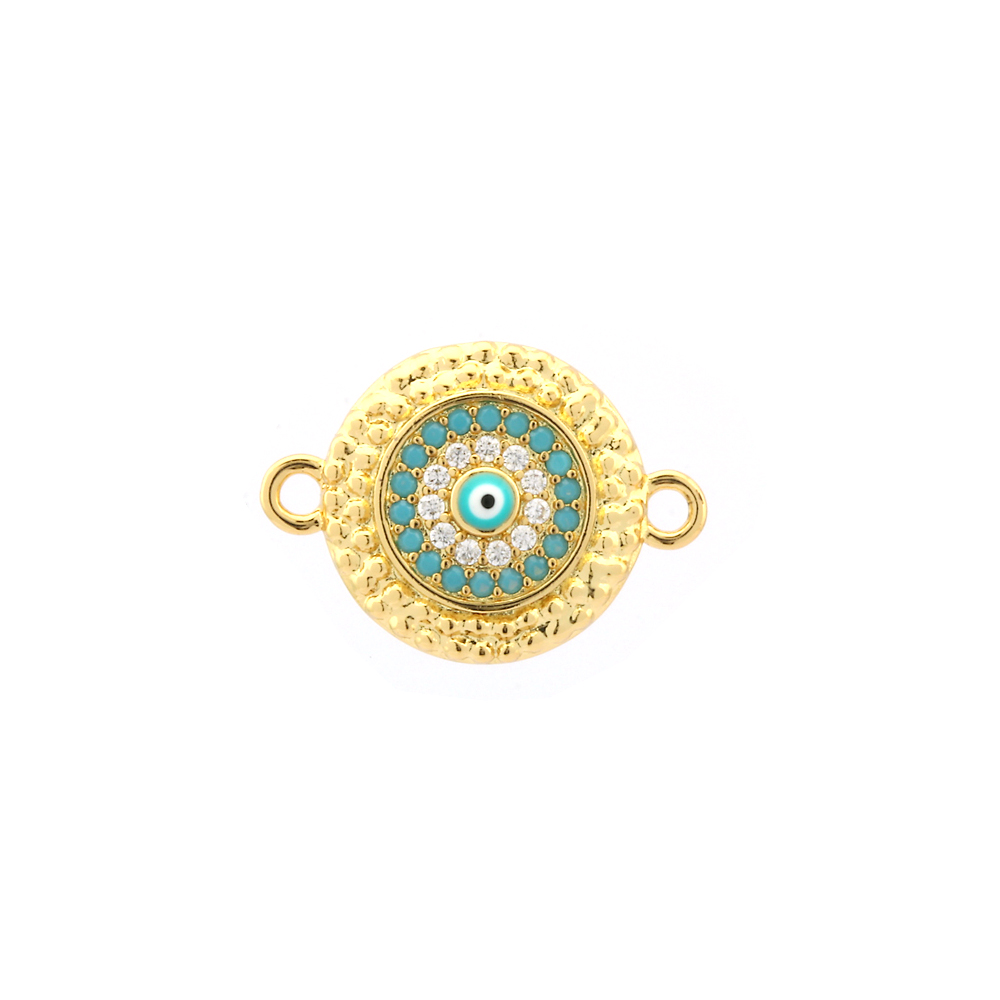 Casual Devil's Eye Copper Enamel Plating Inlay Zircon 18k Gold Plated Charms display picture 19