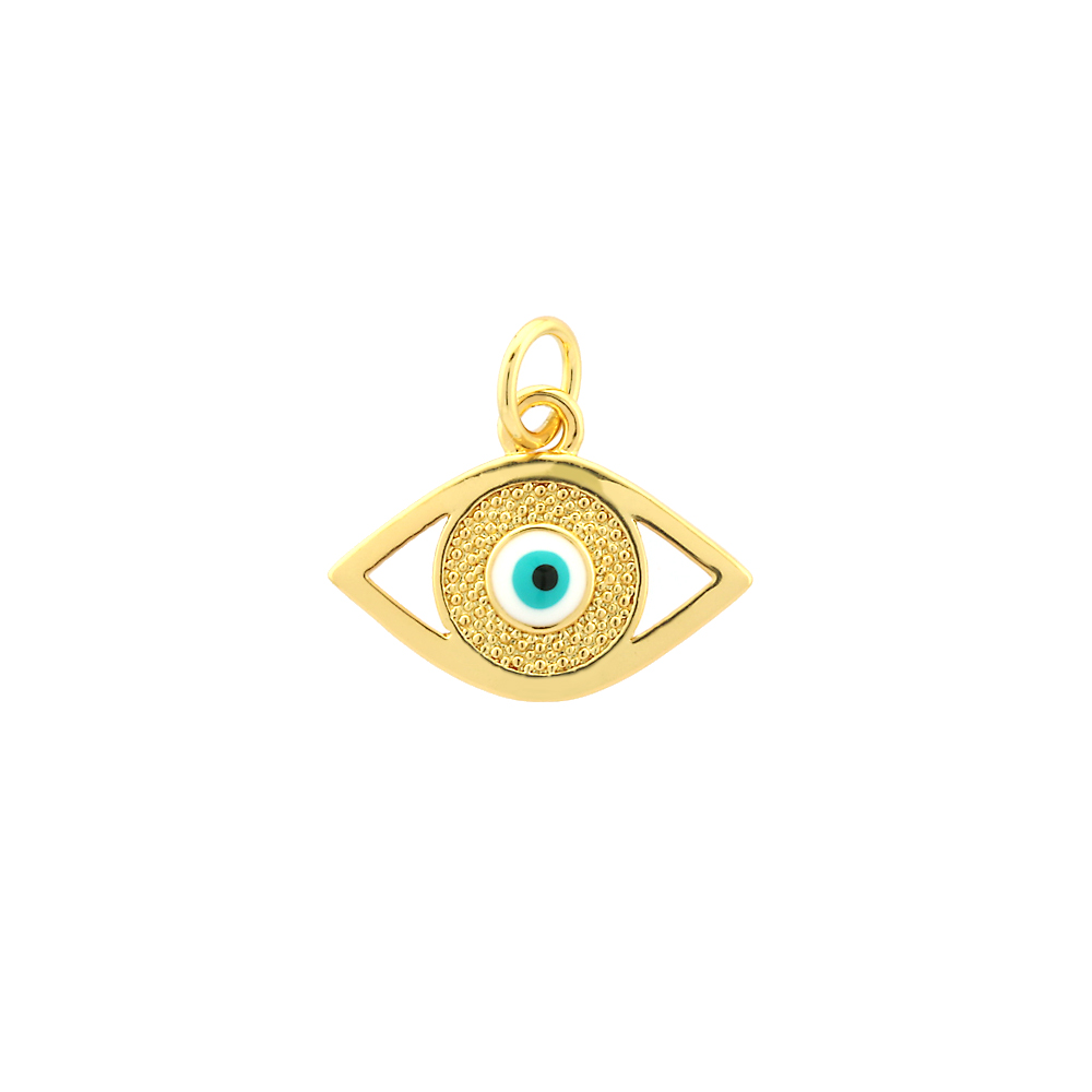 Casual Devil's Eye Copper Enamel Plating Inlay Zircon 18k Gold Plated Charms display picture 10