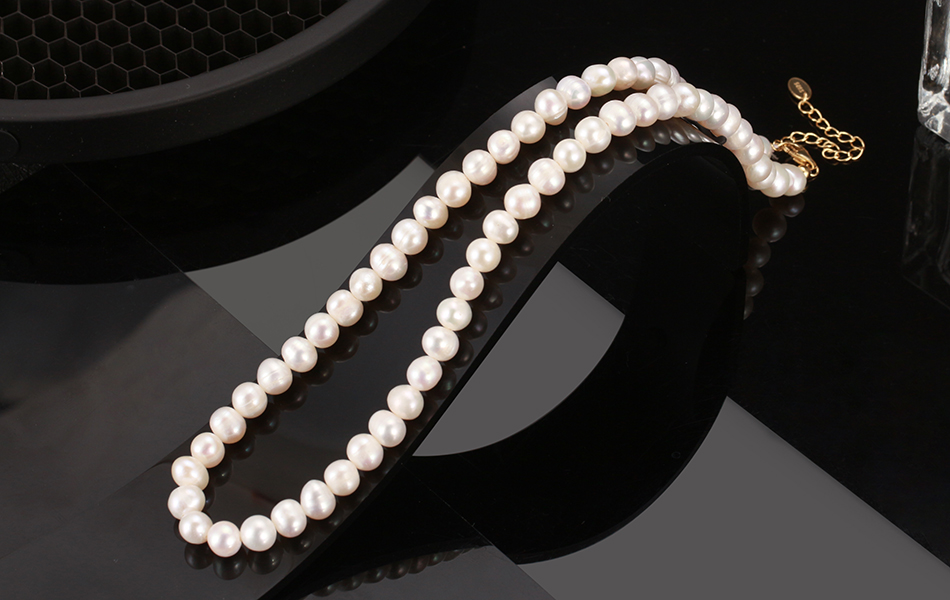 Retro Round Freshwater Pearl Sterling Silver Plating 14k Gold Plated Silver Plated Necklace display picture 3