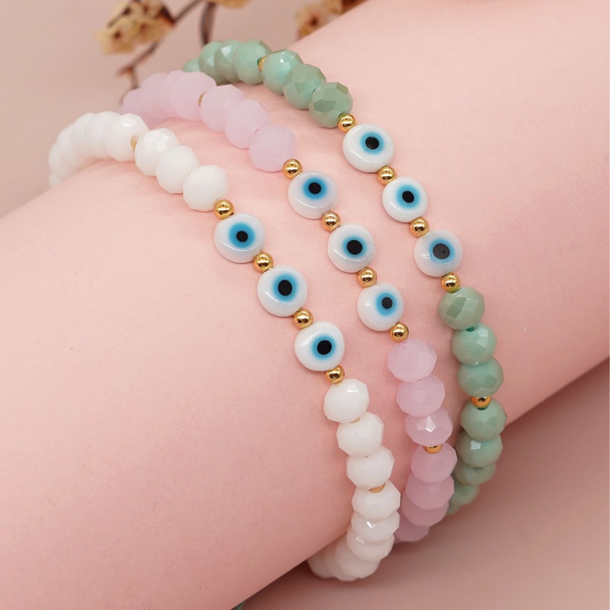 Simple Style Commute Devil's Eye Artificial Crystal Wholesale Bracelets display picture 1