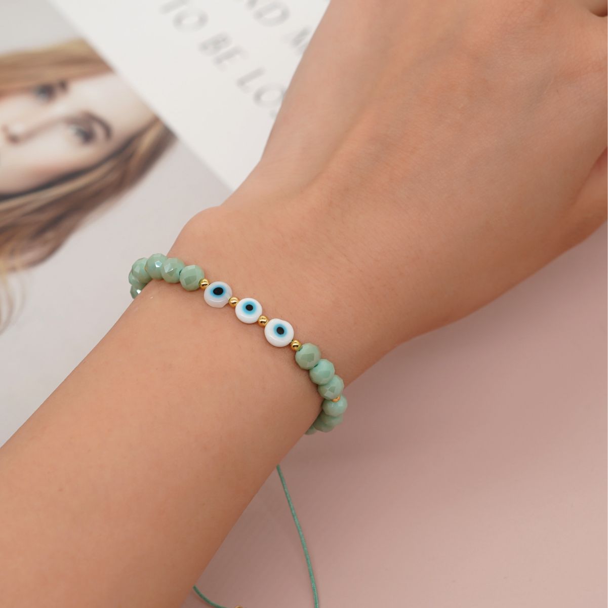 Simple Style Commute Devil's Eye Artificial Crystal Wholesale Bracelets display picture 3