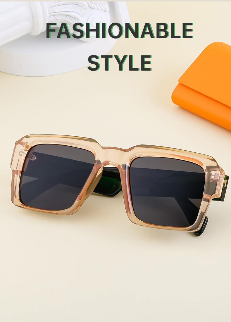 Casual Retro Solid Color Pc Square Full Frame Glasses display picture 7