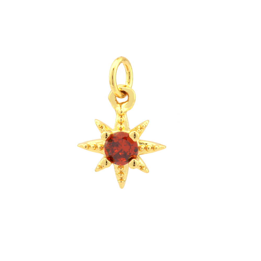 Simple Style Shiny Star Copper Plating Inlay Zircon 18k Gold Plated Charms display picture 6