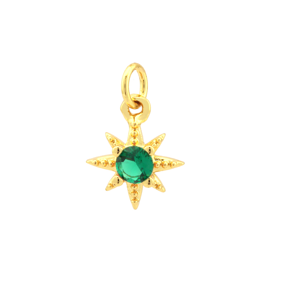 Simple Style Shiny Star Copper Plating Inlay Zircon 18k Gold Plated Charms display picture 7