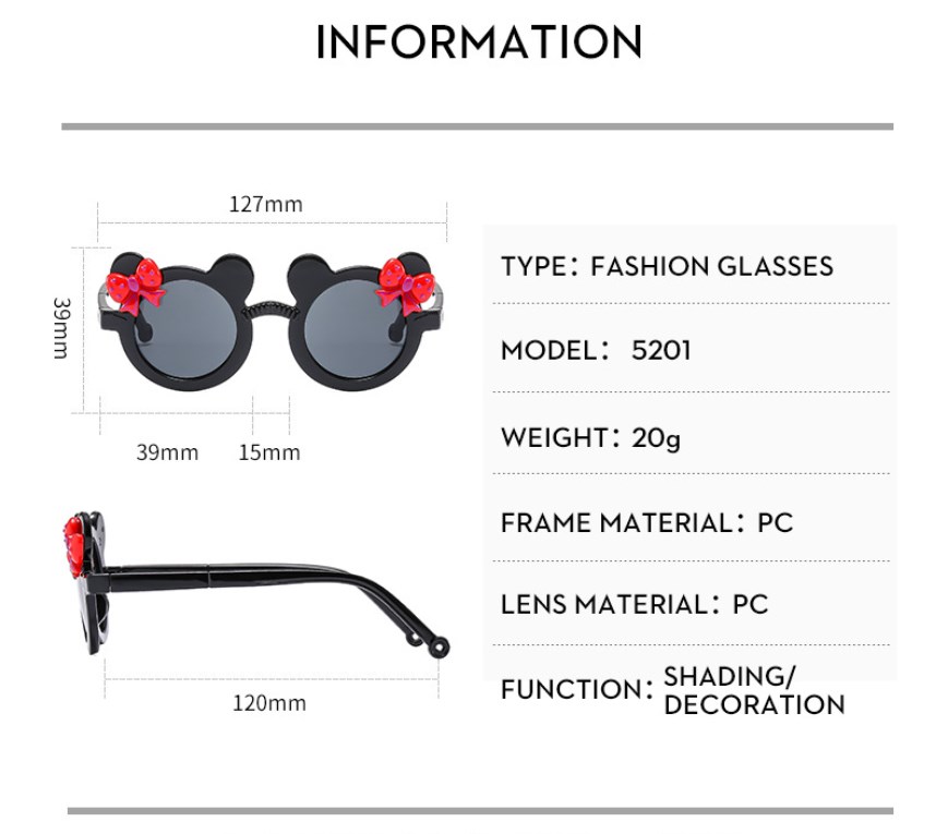 Cute Bow Knot Ac Round Frame Full Frame Glasses display picture 5