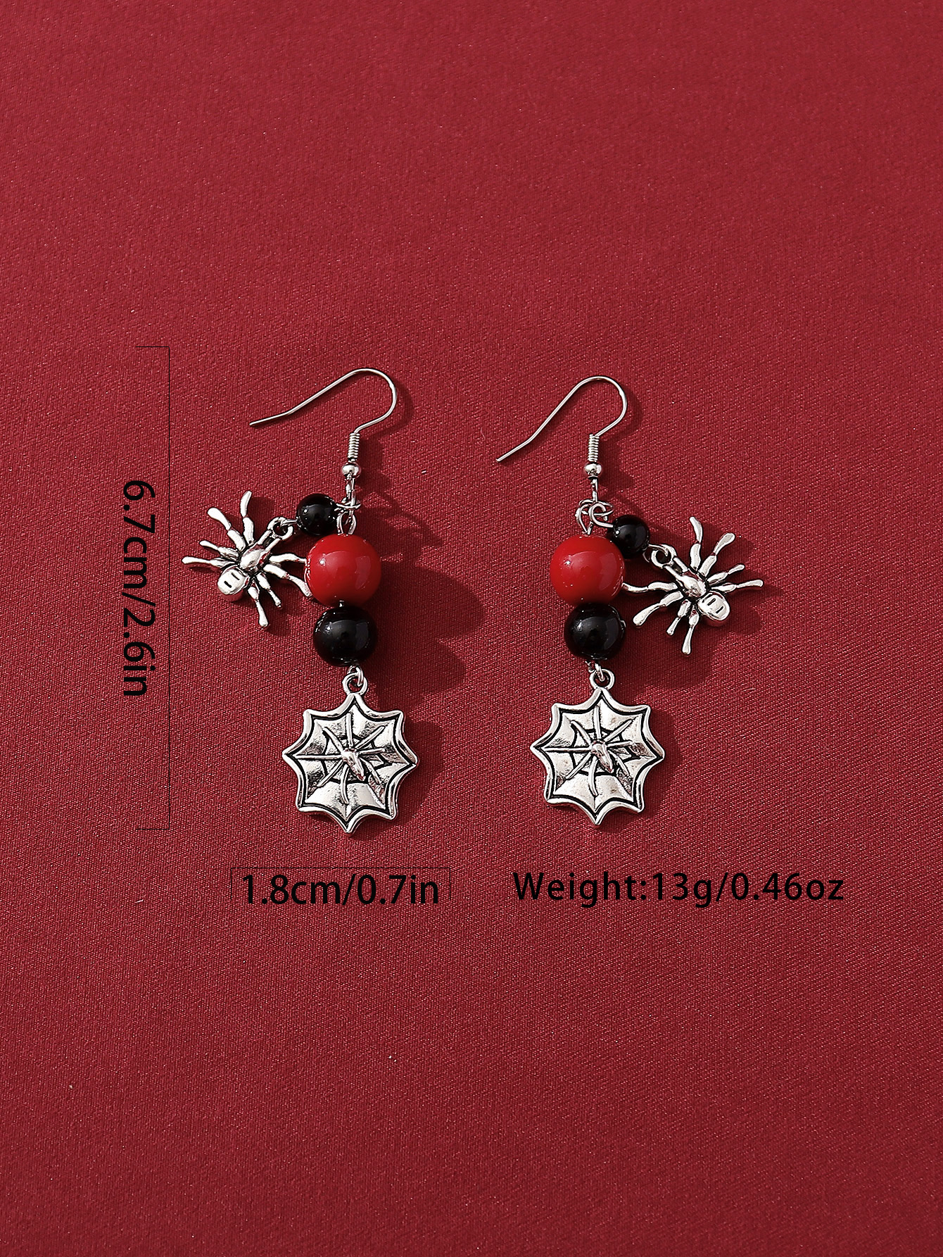Wholesale Jewelry Gothic Retro Spider Spider Web Alloy Drop Earrings display picture 6