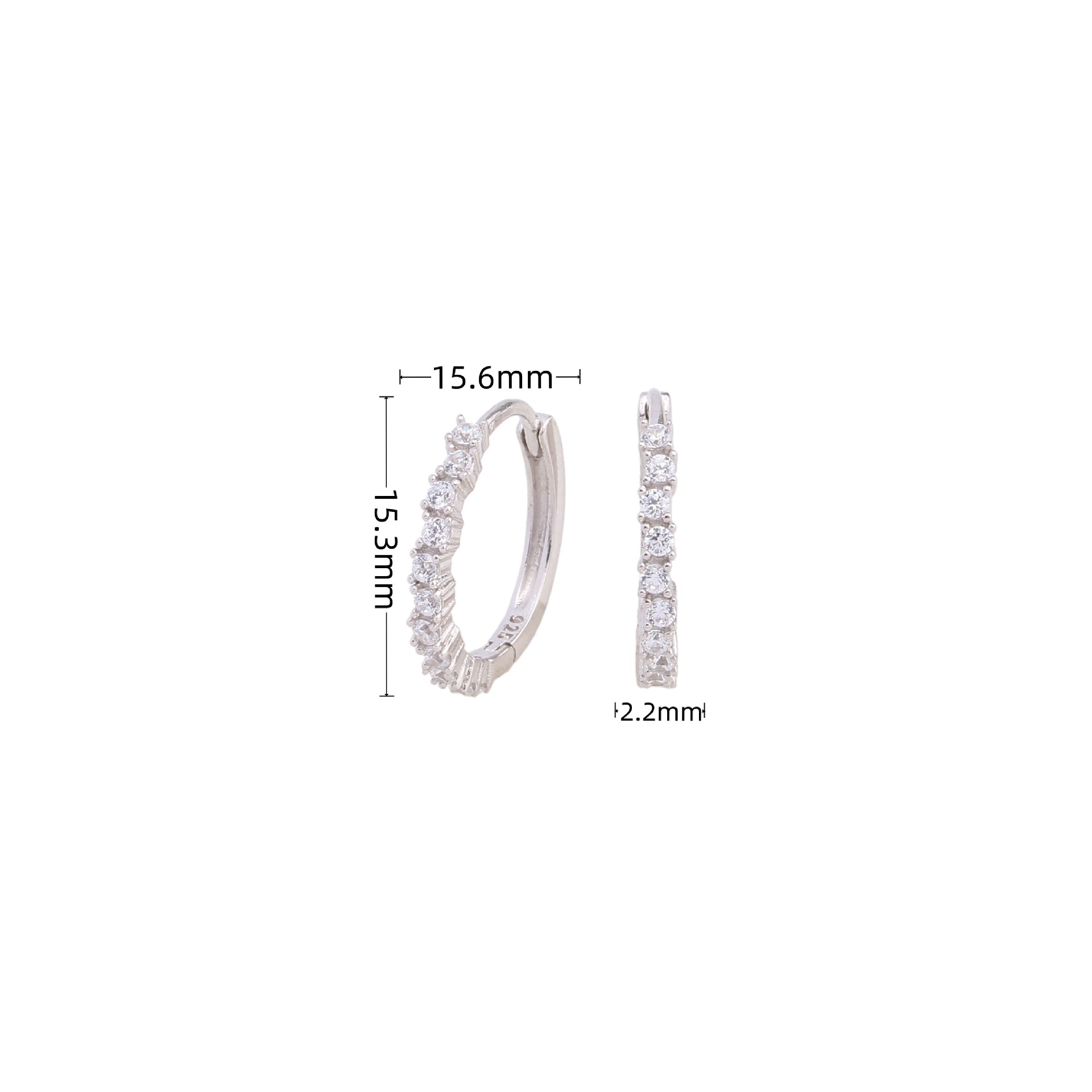 1 Pair Simple Style Round Plating Inlay Sterling Silver Zircon Gold Plated Earrings display picture 4