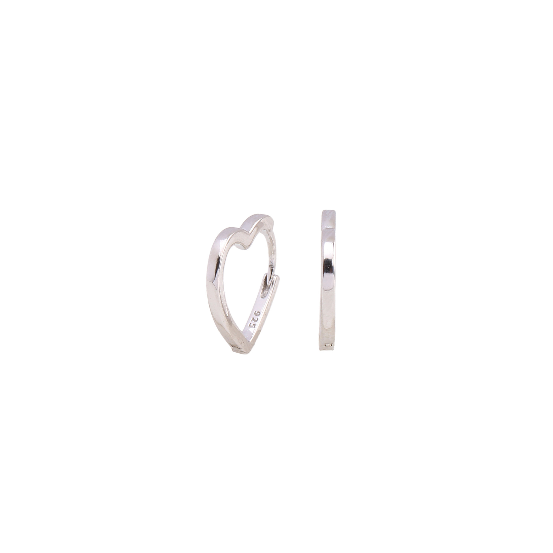 1 Paar Süss Herzform Überzug Sterling Silber Vergoldet Ohrringe display picture 3