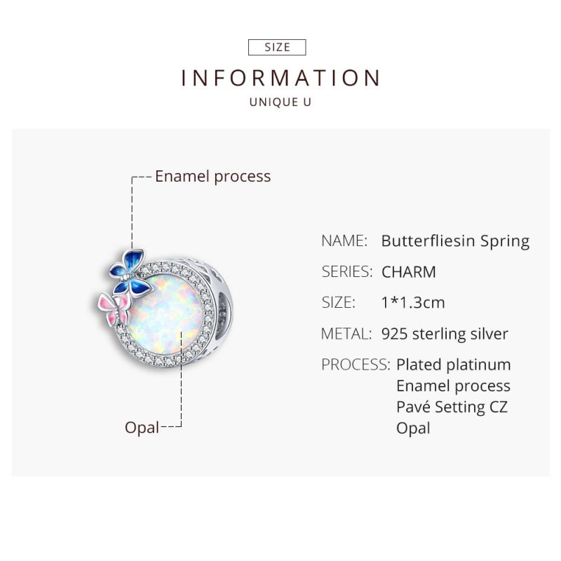 Casual Animal Sun Butterfly Sterling Silver Beaded Inlay Zircon Jewelry Accessories display picture 2