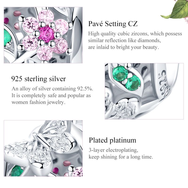 Casual Animal Sun Butterfly Sterling Silver Beaded Inlay Zircon Jewelry Accessories display picture 28