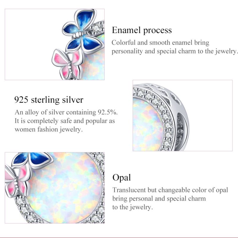 Casual Animal Sun Butterfly Sterling Silver Beaded Inlay Zircon Jewelry Accessories display picture 21