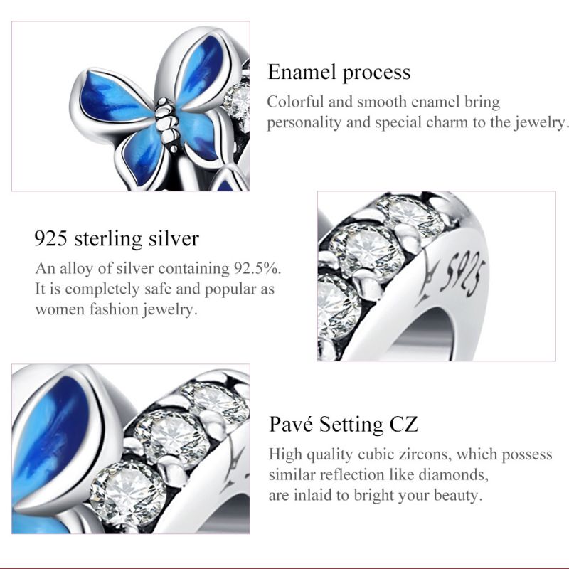 Casual Animal Sun Butterfly Sterling Silver Beaded Inlay Zircon Jewelry Accessories display picture 11
