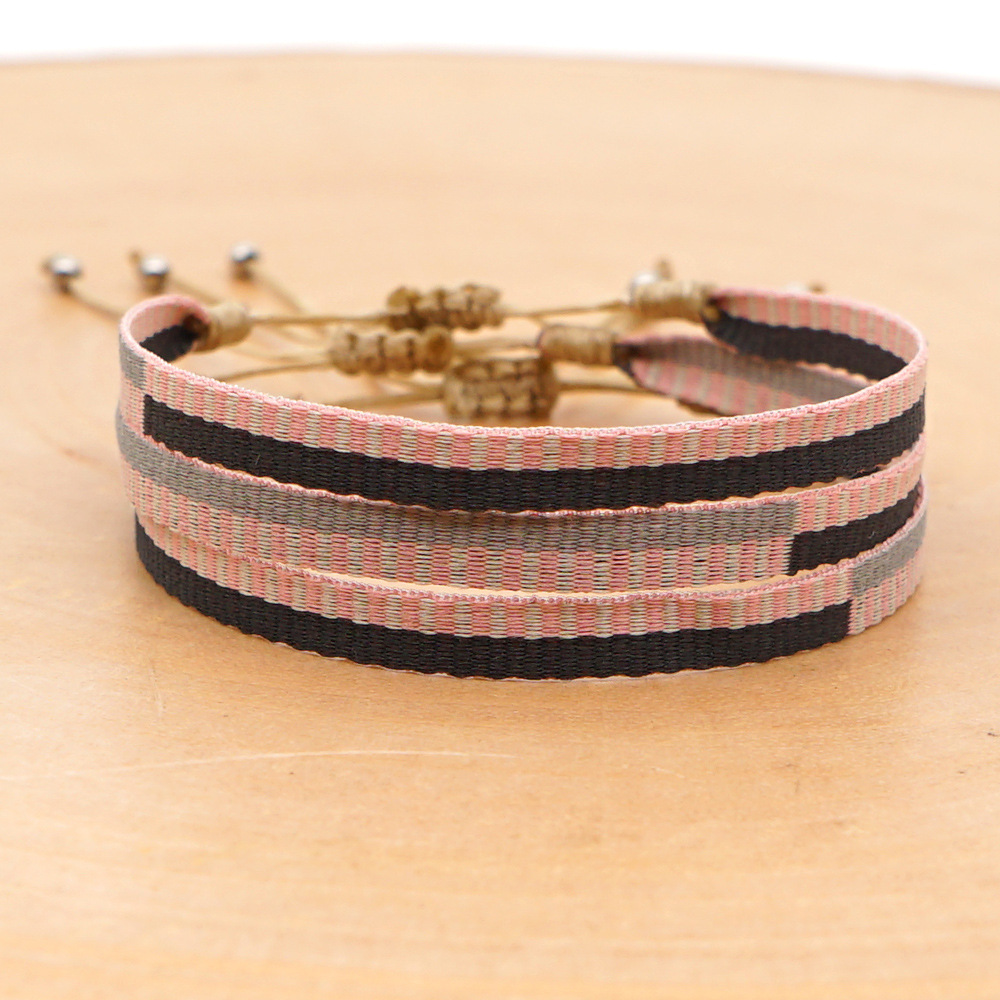 Bohemian Geometric Ribbon Unisex Drawstring Bracelets display picture 3