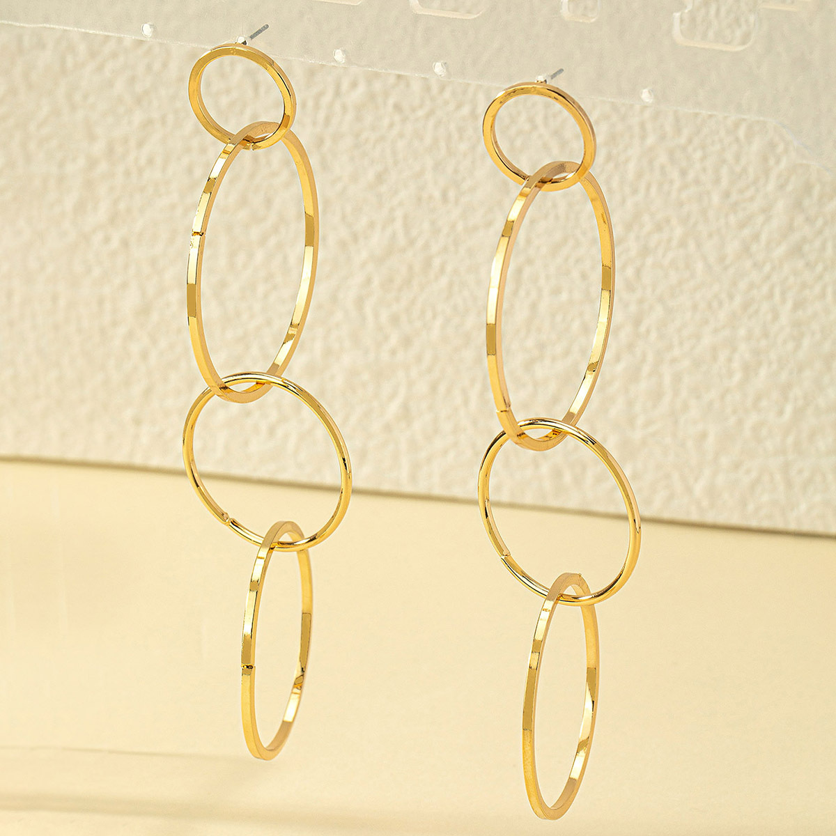 1 Pair Ig Style Simple Style Circle Plating Metal Drop Earrings display picture 4