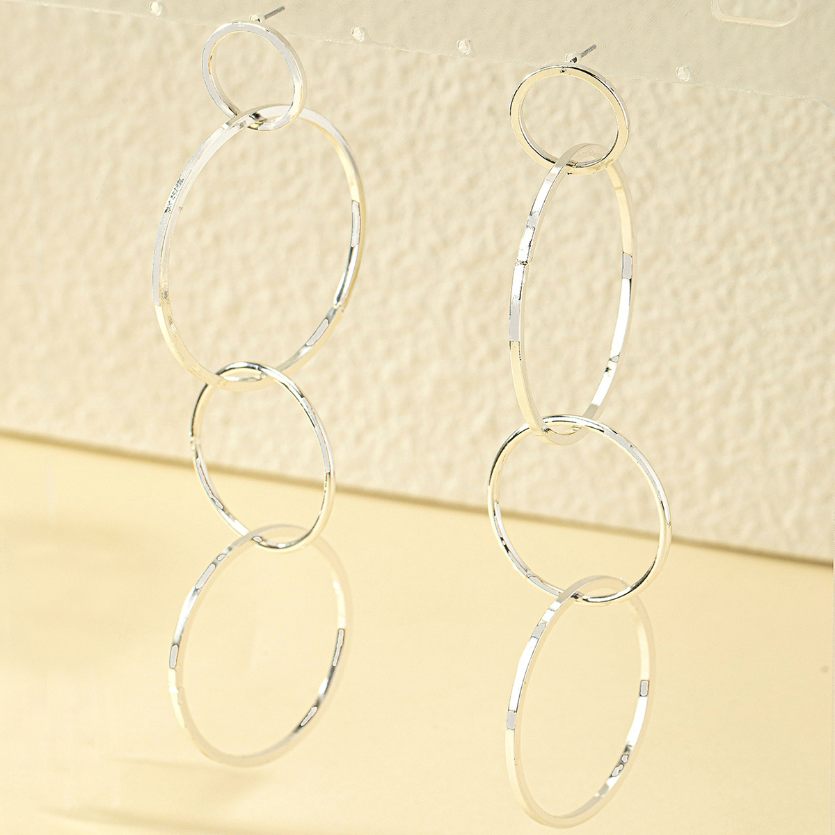 1 Pair Ig Style Simple Style Circle Plating Metal Drop Earrings display picture 7