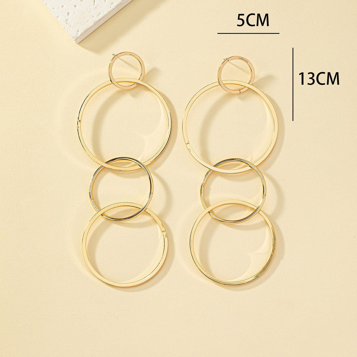 1 Pair Ig Style Simple Style Circle Plating Metal Drop Earrings display picture 8