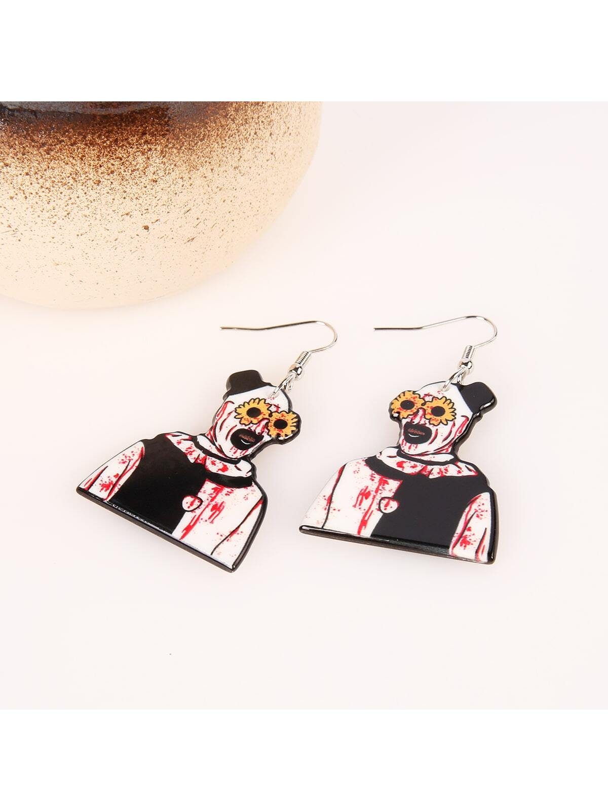 Wholesale Jewelry Simple Style Cartoon Arylic Drop Earrings display picture 3