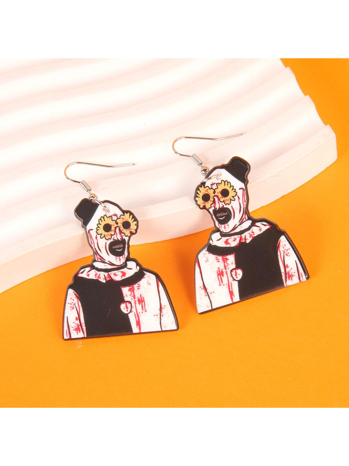 Wholesale Jewelry Simple Style Cartoon Arylic Drop Earrings display picture 2