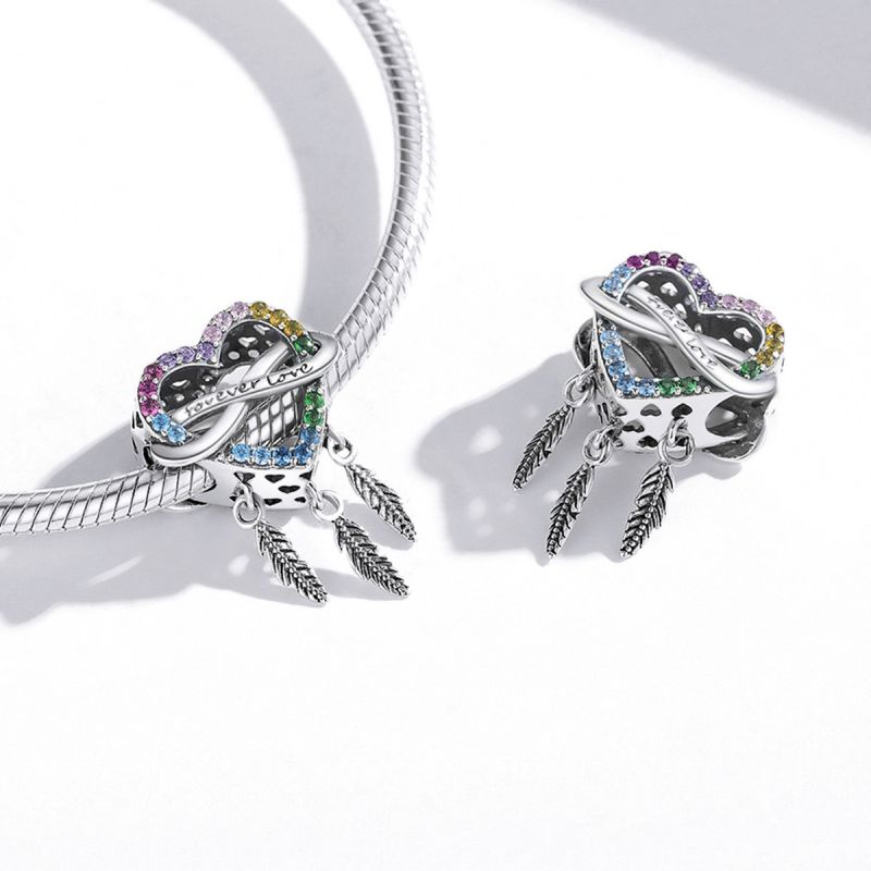 1 Piece Sterling Silver Zircon Inlay Polished Pendant Beads Spacer Bars display picture 7